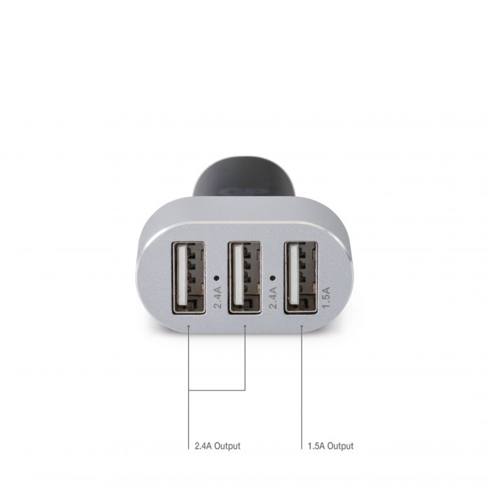 Adaptateur allume-cigare 4 USB à rallonge - Blanc - Coquediscount