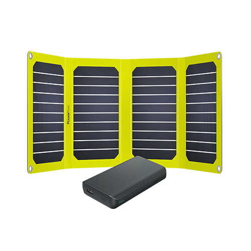 Batterie rechargeable solaire, autonome, avec panneau solaire semi-rigide