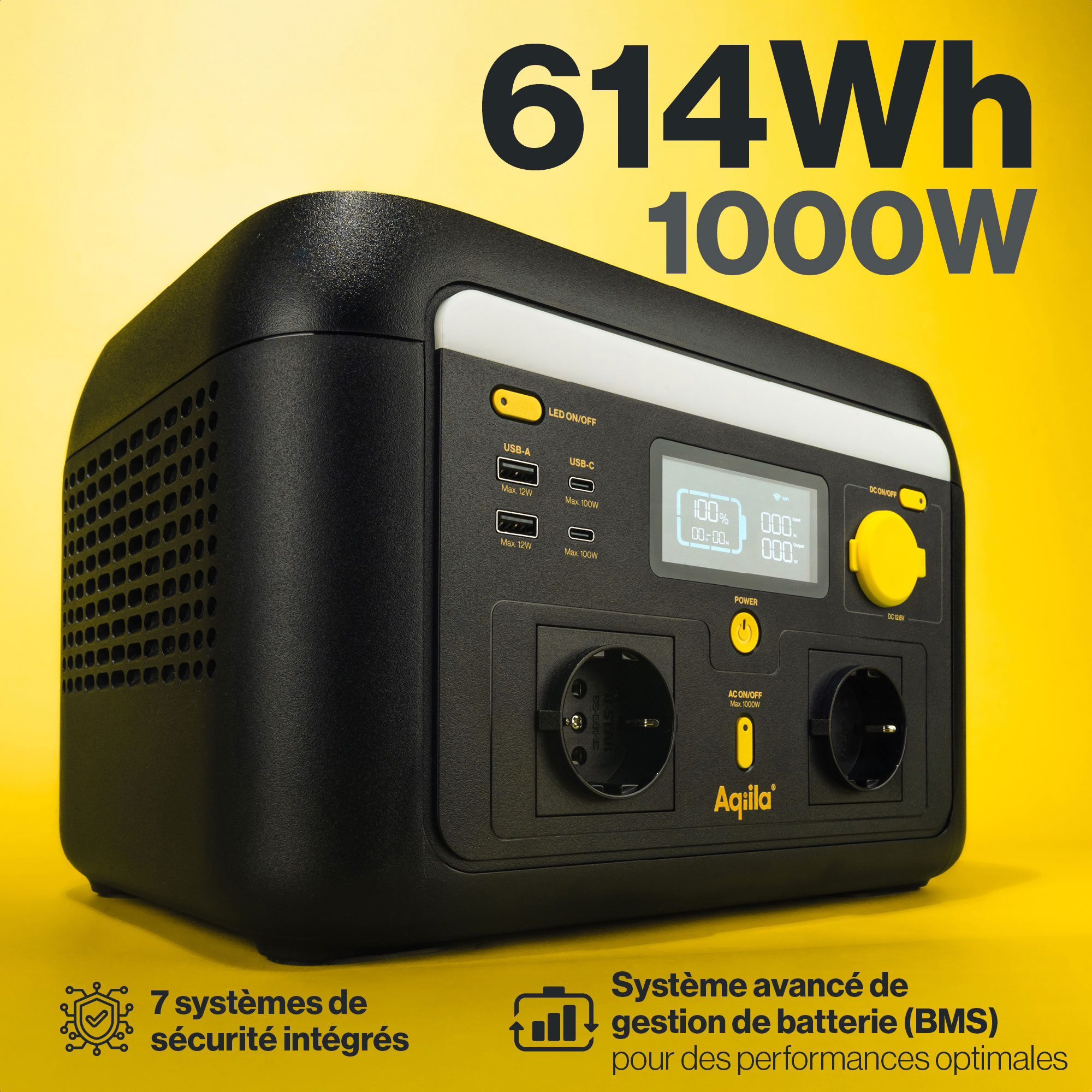générateur électrique 1000W Aqiila