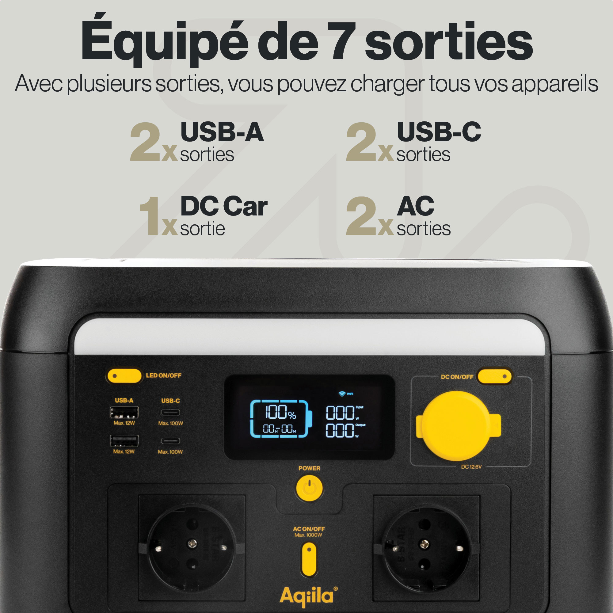 générateur électrique 1000W Aqiila