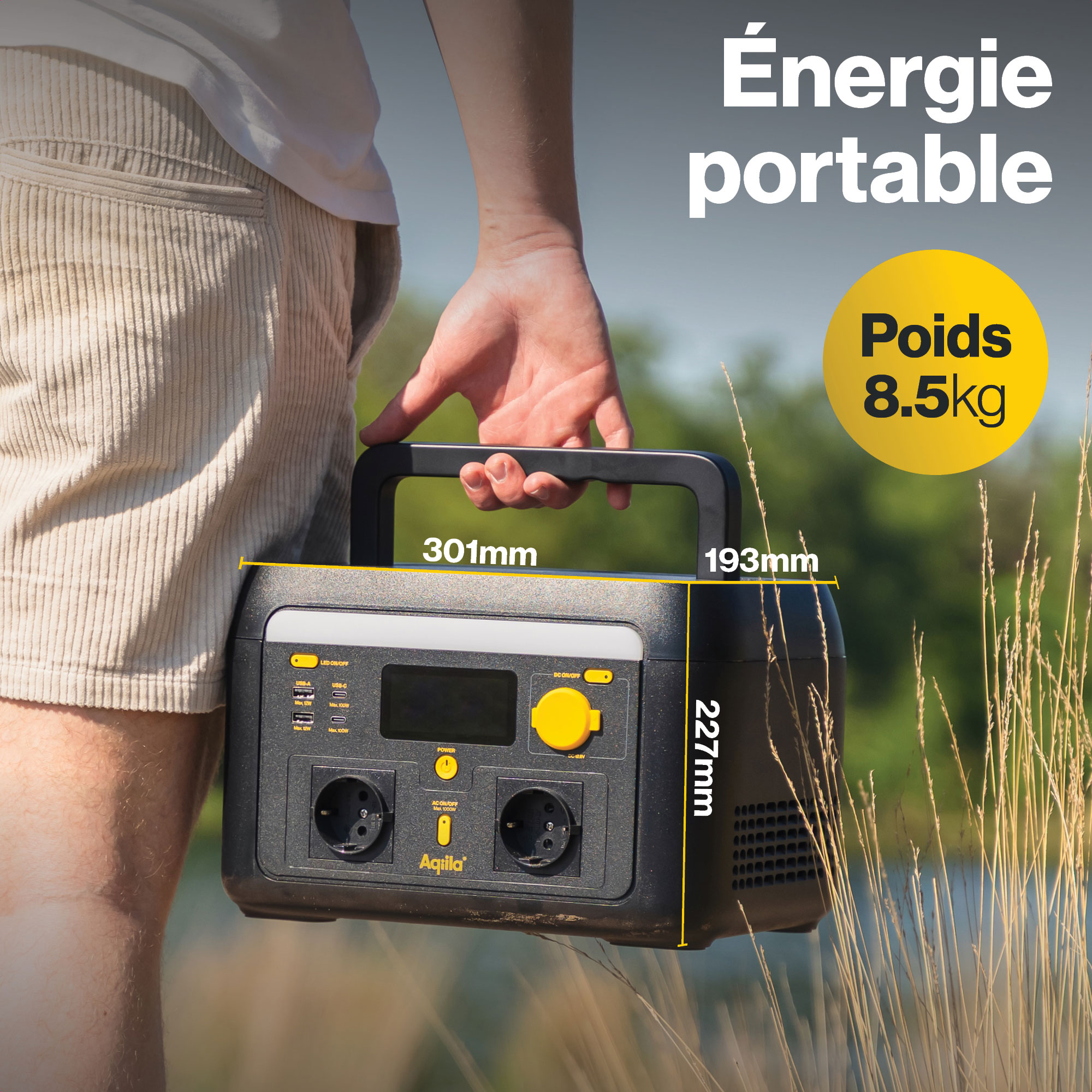 générateur électrique 1000W Aqiila