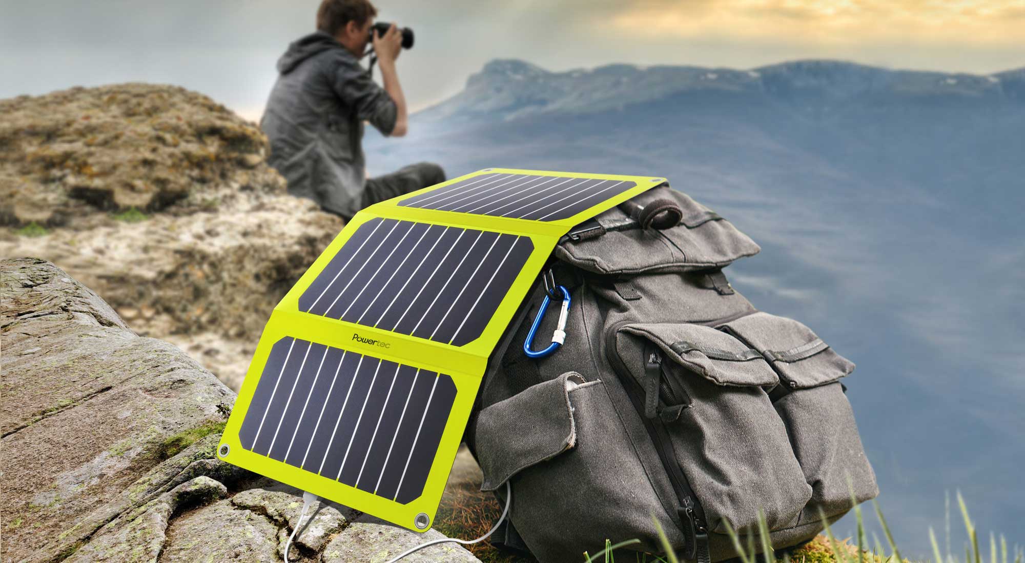Panneaux solaires portables en randonnée Powertec