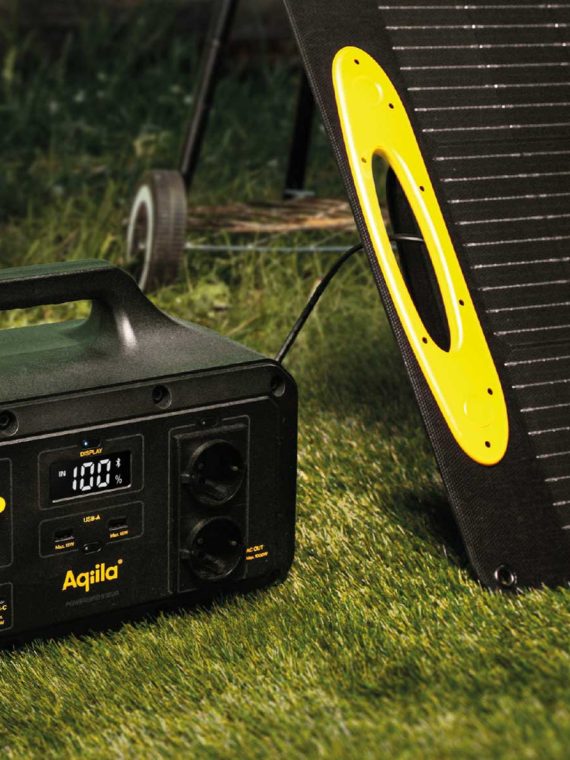 Générateur solaire portable Powertec : batterie externe solaire & chargeur