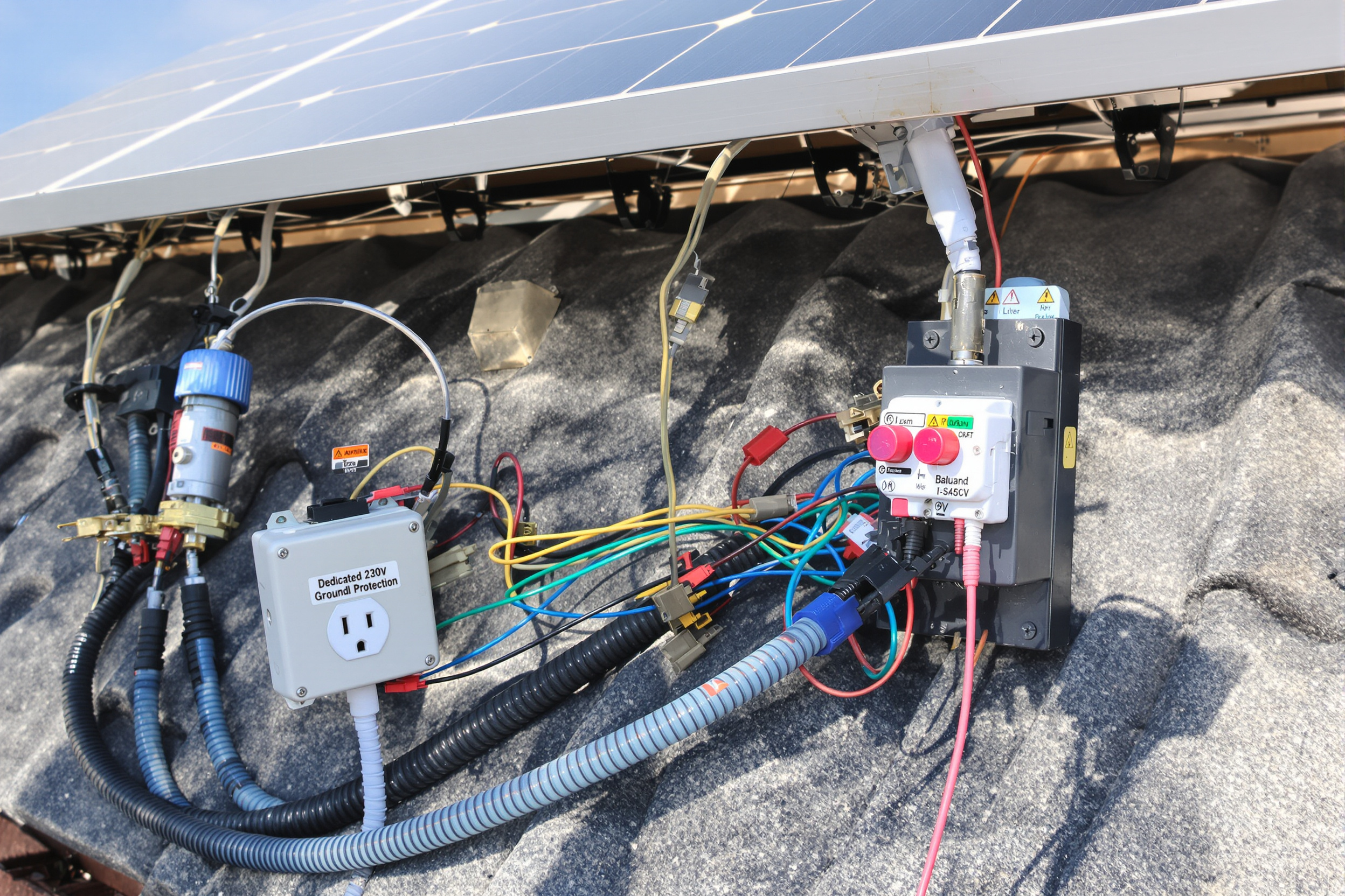 Installation sécurisée d'un kit solaire plug and play avec protections électriques