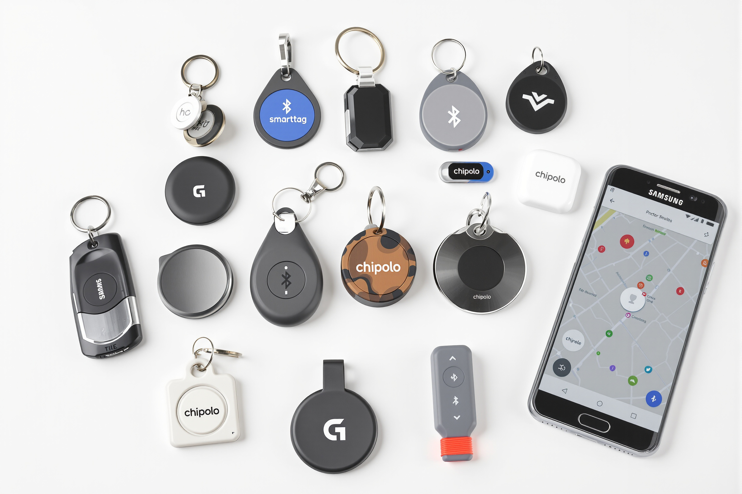 Collection de traceurs Bluetooth compatibles Android