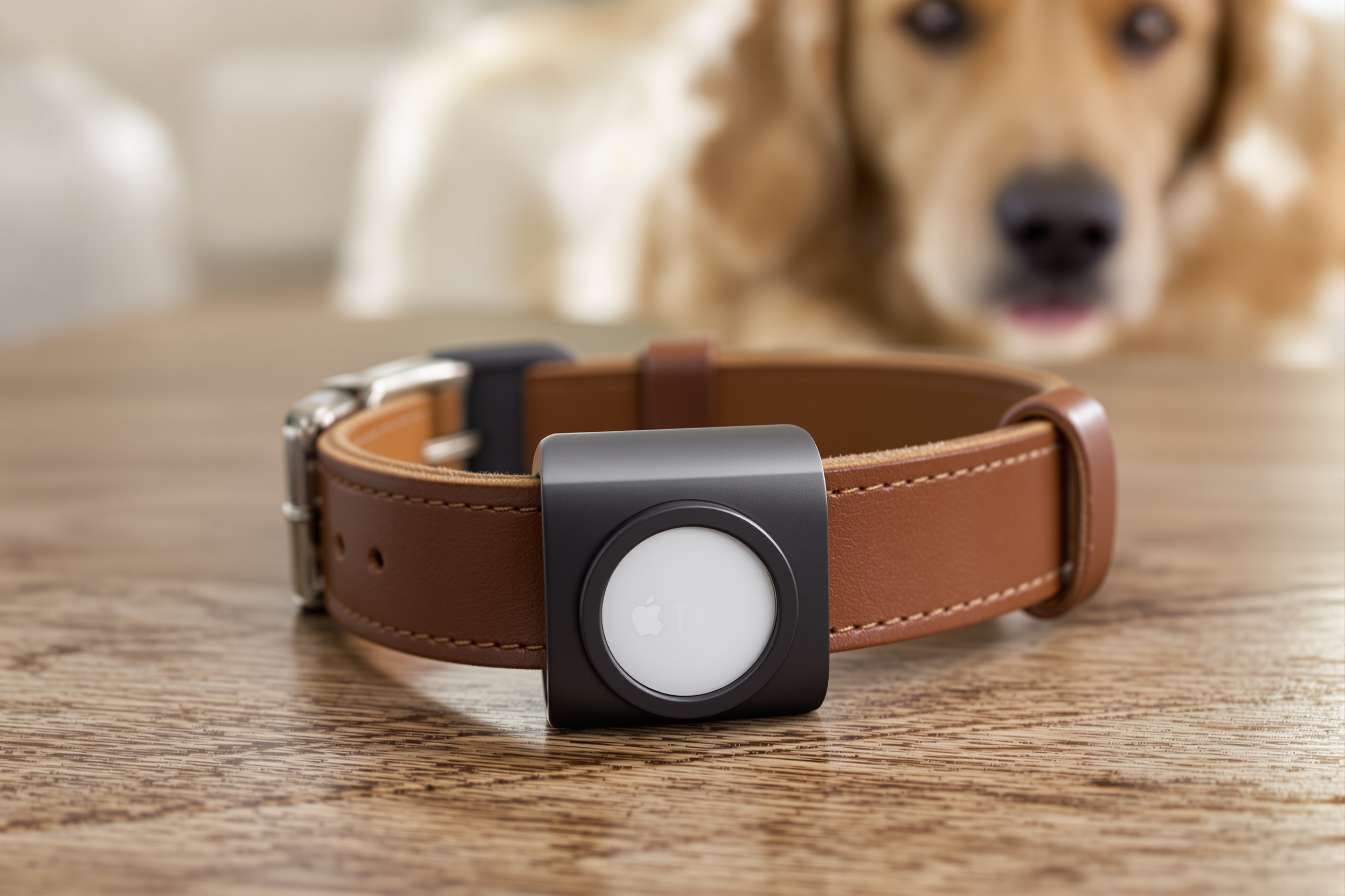 AirTag fixé sur collier pour chien