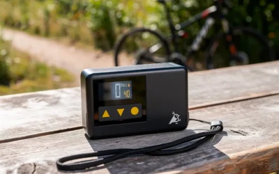 Mini pompe électrique vélo rechargeable : compresseur portable Powertec